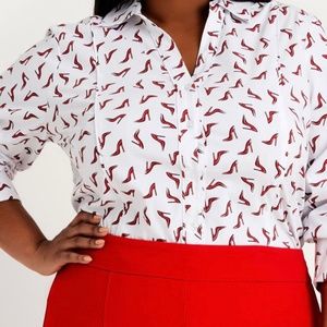 Classic pumps print button up top